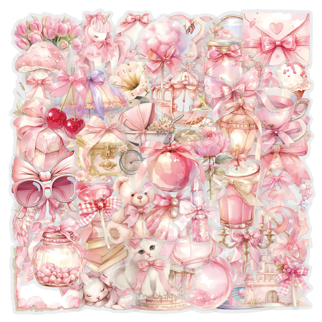 60 PCS Pink Coquette Sticker P - Pet Supplies In Store avaliação e preço