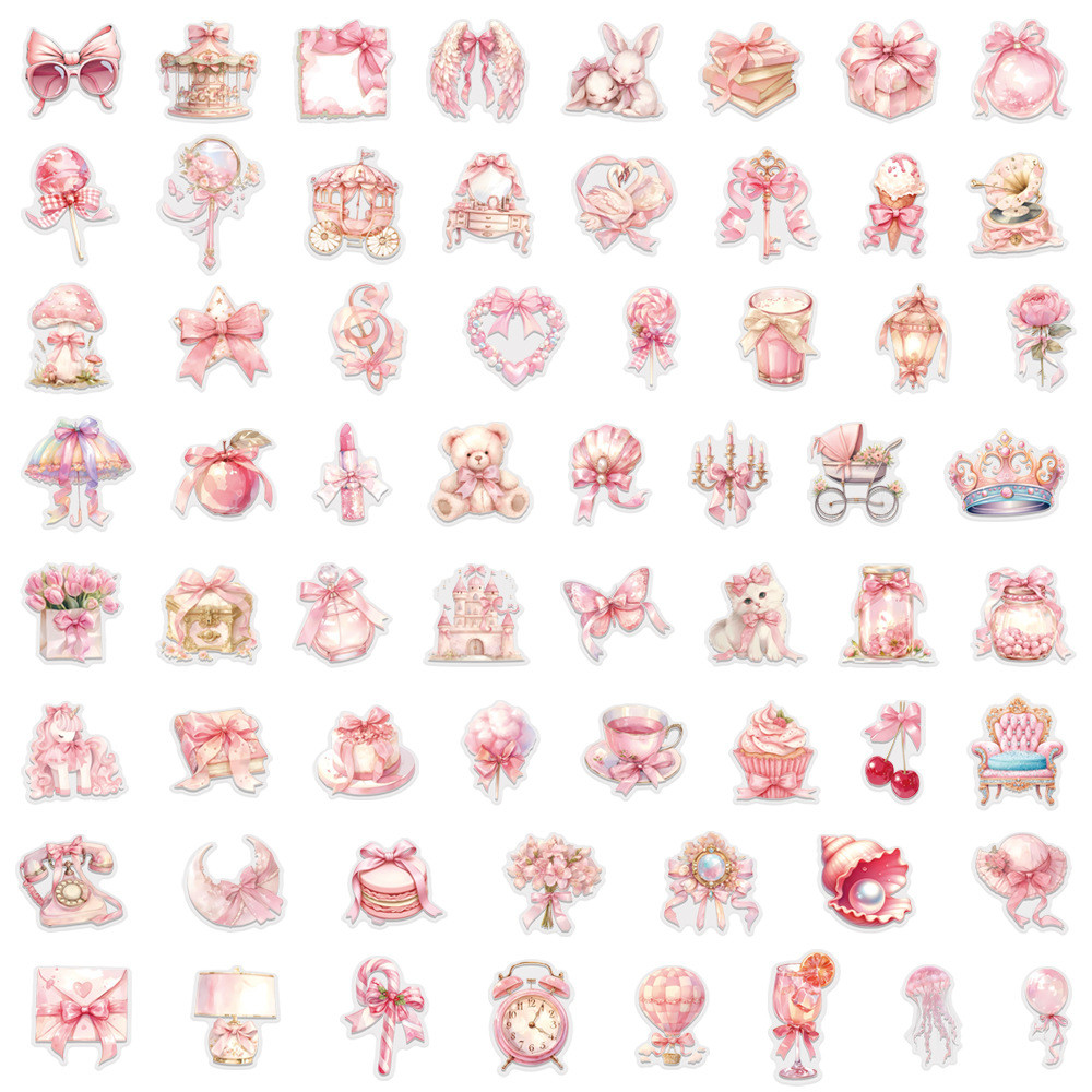 60 PCS Pink Coquette Sticker P - Pet Supplies In Store avaliação e preço